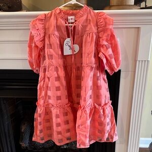 Buddy Love Coral Ruffle Dress.